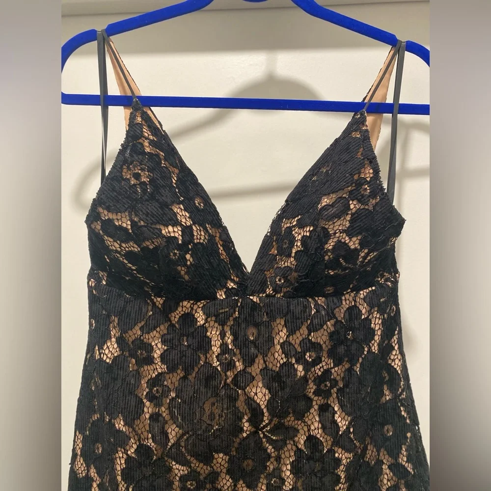 Free People Dangerous Love Black Lace Overlay Mini Dress - Picture 12 of 15